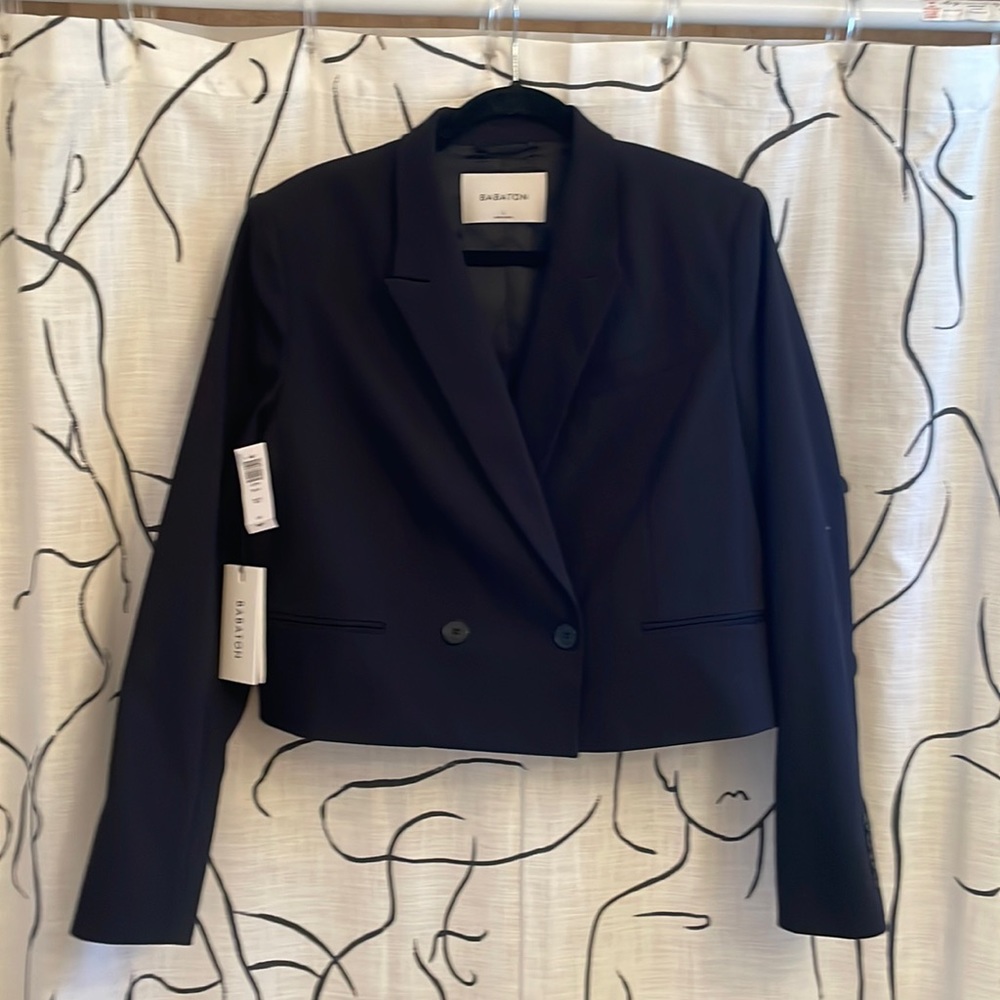 Babaton Black Cropped Blazer